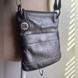 The Sak Metallic Black Crossbody Bag